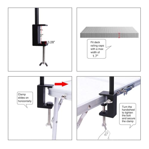 Support stockage portable de lanterne pour table de camping - 5