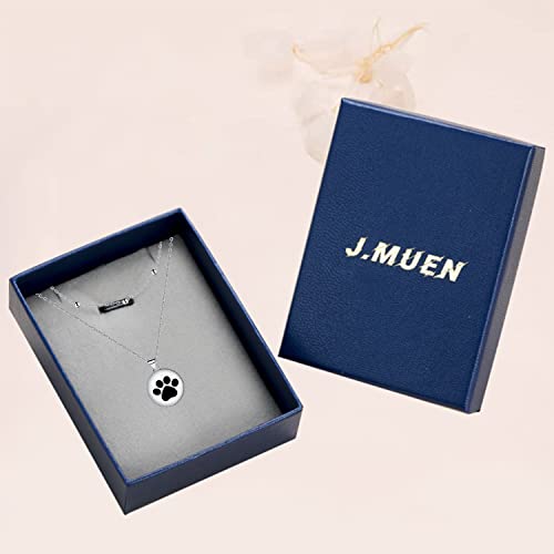 J.MUEN Hundepfote Geschenke 925 Sterling Silber Halskette Geburtstag Weihnachten Schmuck Geschenke für für Schwester Frauen Mädchen