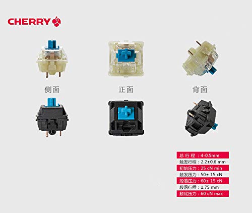 Cherry mx Switch teclado mecânico de 3 pinos interruptor azul