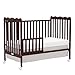 Goldzone 4 in 1 Convertible Baby Crib, Wooden Nursery Cribs Converts into Toddler Bed and Daybed, 3 Adjustable Base, Non-Toxic Finishes, Removable Wheels (Espresso)