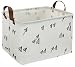 HIYAGON Rectangular Storage Box Basket for Baby, Kids or Pets - Fabric Collapsible Storage Bin for Organizing Toys,Nursery Basket,Clothing,Books, Gift Baskets (Paper Plane)