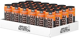 Applied Nutrition ABE Pre Workout Cans - All Black Everything Energy + Performance Drink, ABE Carbonated Beverage Sugar Free with Caffeine (Pack of 24 Cans x 330ml) (Orange Burst)