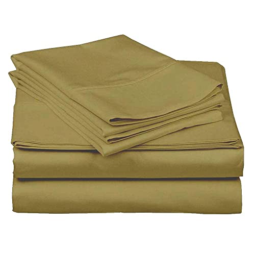Image of 1800 Brushed Microfiber Bedsheet /Bedsheets - Flat Sheet with 2 Pillow Cover - Taupe Solid Double