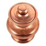 NUOBESTY Kupfer Buddha Opferflasche Vintage Dekoration Stabile Buddhistische Kultstätten Flasche Kleine Rötliche Opferflasche für Schreibtisch und Gottesdienstraum