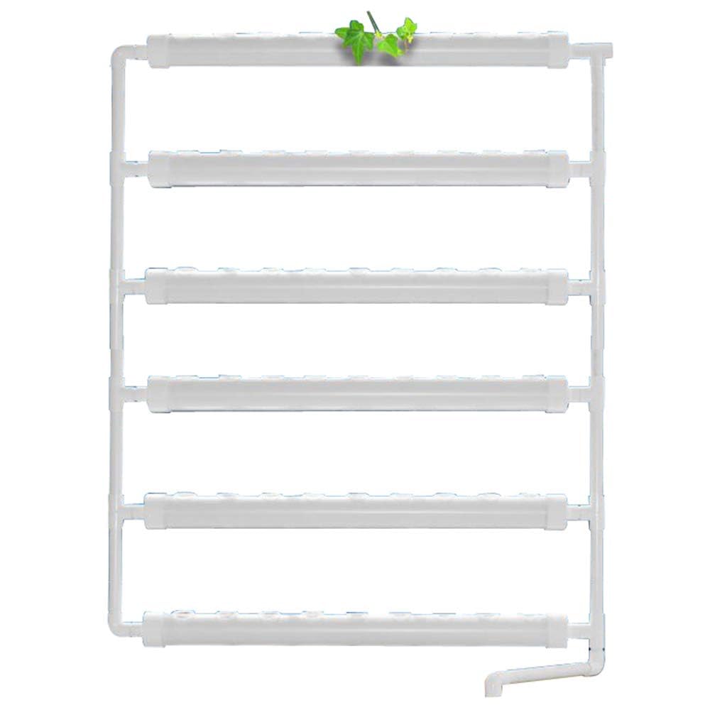 INTBUYING Wall-Mounted Hydroponic Grow Kit Hydroponics Growing System Home Garden Vegetable with pump-54 Holes 6 Pipe