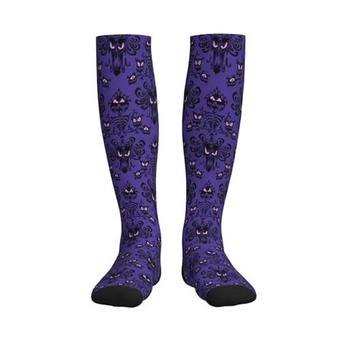 Haunted Mansions Print Athletic Support Socks 15-20mmhg Gradual Compression Running Socks Travel Workers2