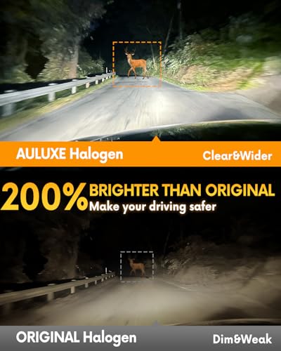 Image of Compatible with Toyota Highlander 2000-2007 Halogen Headlight Bulb Combo - 185% Brighter 5000K White High /Low Beam, Plug and Play, 4-Pack