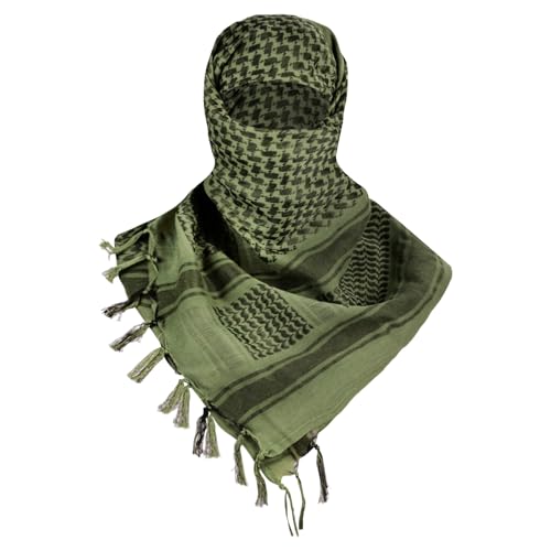 Keffieh militaire 100% coton respirant grand chèche tactique avec franges