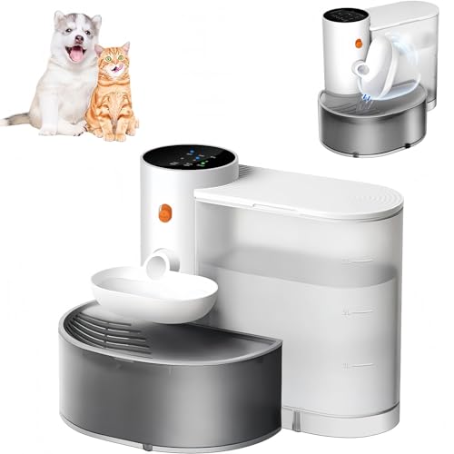 Stbmiye Smart Cat Water Fountain 3L Large Capacity Wireless Pet Water Fountain Filterless with Self-Refill Tipping Sewage Separation Pet Water Dispenser Automatic Water Dispenser for Dogs and Cats