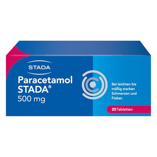 Paracetamol STADA 500 mg Tabletten bei leichten bis mäßig starken Schmerzen (z.B. Kopf- Glieder- Zahn- und Regelschmerzen) und Fieber 20 Stk