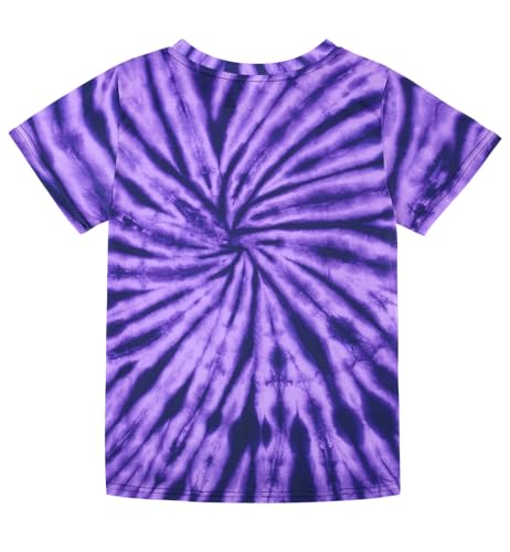 Boys Tie Dye Shirt Size 4-14 Hippies Senior Rainbow Tees T Shirts for Kids2