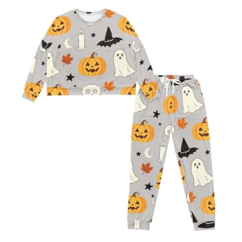 Image of Women's Pajamas Set Soft 2 Piece Loungewear Long Sleeve Pj Set Matching Sleepwear with Pockets for Women Plus Size