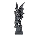 Pacific Giftware Gothic Perched Gargoyle Statue Medieval-Style Figurine Dark Gray Mythical Winged Creature Sculpture Polyresin Home Decor Patio Entryway Display 17.32
