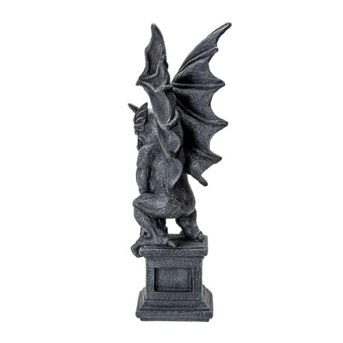 Estatua decorativa gárgola gótica de resina 17.32 pulg miniatura 5
