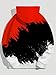 Kiptmug Men's Red & Black Graphic Hoodie - Cool Novelty Pullover Sweatshirt Fashion Pullover,Red Black White,L