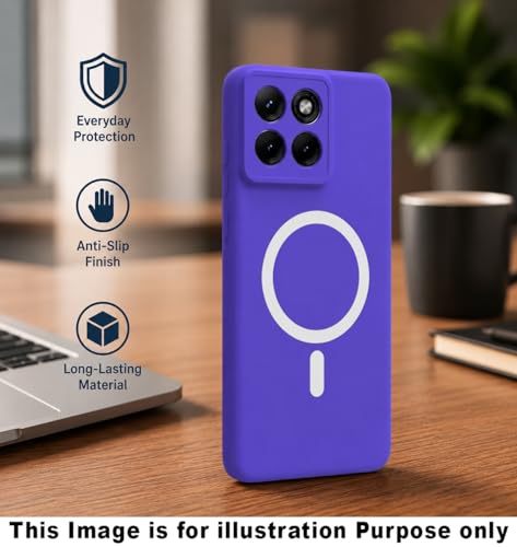 Image of Back Cover for Samsung Galaxy A57 5G Soft Matte Silicone Mag-Safe Design (Mag-Safe Not Support) Camera Protection | Slim Fit Bumper Cover (Lavender Blue)