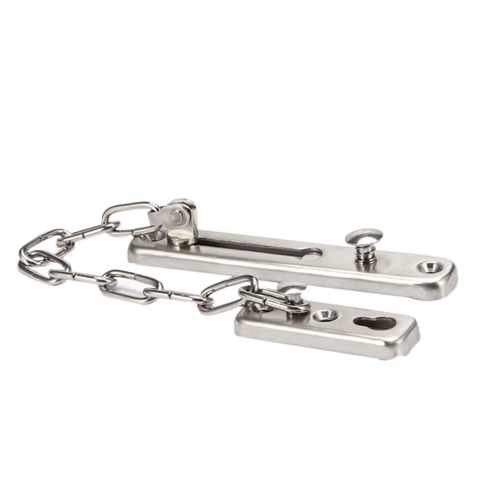 Zxffhdhjh 108 Stainless Steel Door Chain, Latch Safety Guard Security Lock Limiter Tools Hardware For Home Door(108)