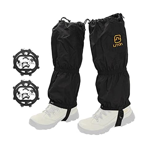 fdsfa 8 Tooth Ice Cleats - Ice Grippers and Shoe Covers For Shoes And Boots, Anti Slip Shoe Grips, Snow Cleats for Hiking, Fishing, Walking, Climbing Cover