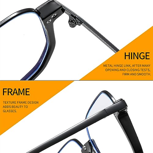 Gafas de luz cuadrada Retro MUTYNE para mujeres hombres montura grande vintage ordenador 4