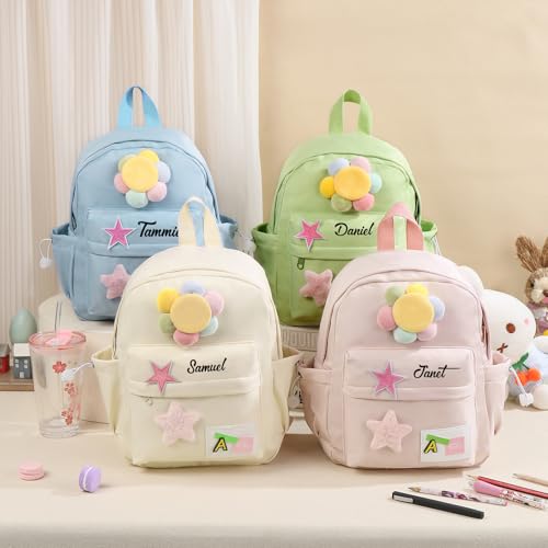 Personalized Toddler Backpack, Custom Name Cute Daycare School Bag for Girls Boys Kids (Style 1)3