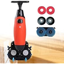 Commercial Electric Floor Scrubber & Tile Polisher, 360 Rotating Ride-On Scrubber, Portable Mini Floor Cleaning Machine, 43 cm Wide for Efficient Tile Maintenance - Red-15A