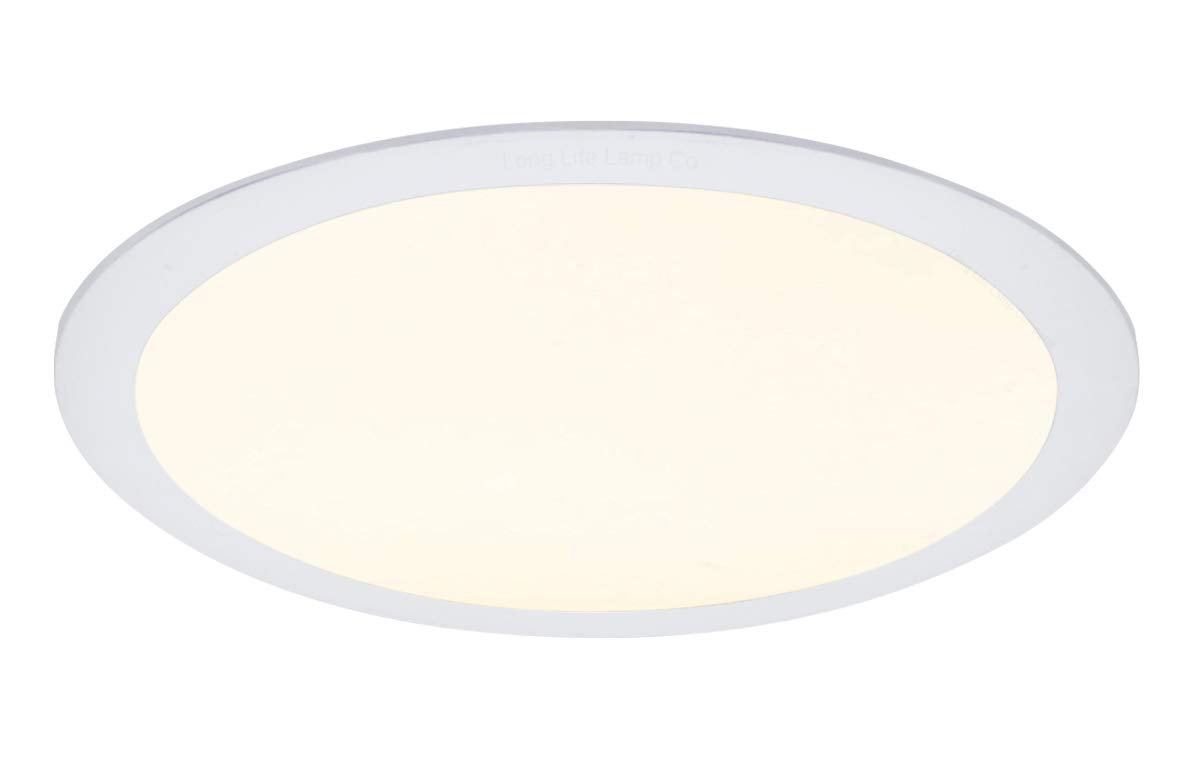 Long Life Lamp Company White 24W Round Led Ceiling Panel Recessed Down Light Flat Ultra Slim Lamp Warm 3500K Bright 300Mm X 300Mm