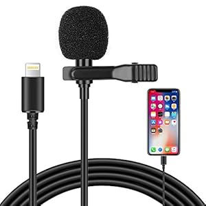 コンデンサーマイク iPhone iPad マイク Lightningマイク ピンマイク クリップ式 ライトニング マイク 全方向性 マイクロフォン ミニマイク 3ｍ長さ iPhone11/11 Pro/11 Pro Max/XS/XS Max/XR/X/8 8 Plus/7 7Plusに対応 音楽録音/カラオケ/YouTube TikTok 動画撮影/生放送/ゲーム実況/インタビュー/チャット用マイク ３個