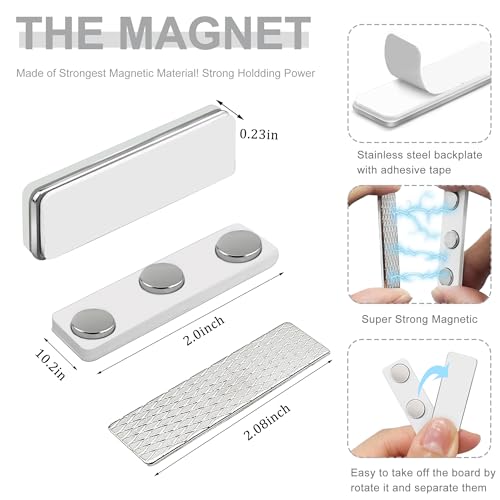 Blackout Blind Accessory,12Pair Magnetic Closure With Adhesive(Metal Board With Adhesive+Magnetic White Board Without Adhesive),Black Out Window Curtains Shades,Blackout Window Cover,Clamped By Magnet - Thumbnail 4