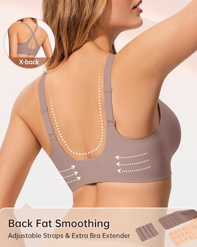 Image of LetsJoli Wireless Bras for Women No Underwire Jelly Bras Seamless Push Up Full Coverage Bralettes Comfortable Everyday Bra