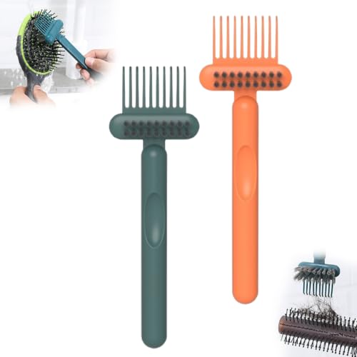 2-in-1 Hair Brush Cleaner, Comb with Pick and Bristles for Removing Hair