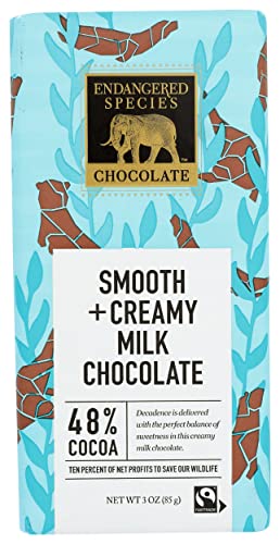 ENDANGERED SPECIES Smooth Creamy Milk Chocolate Wildlife Bar, 3 OZ