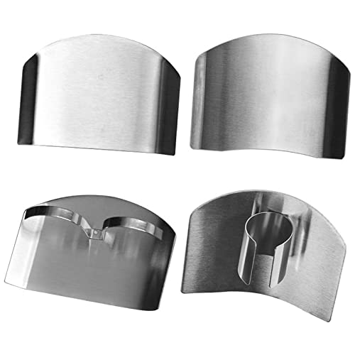 4 Stück Edelstahl Finger Handschutz Edelstahl Finger Protector Kitchen Finger Protector Finger Guard Zum Schneiden Küchenwerkzeug Zum Schneiden Von Obst & Gemüse, Schütze Die Finger Cover