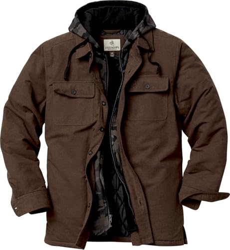 Image of Legendary Whitetails Mens Maplewood Hooded Shirt Jacket