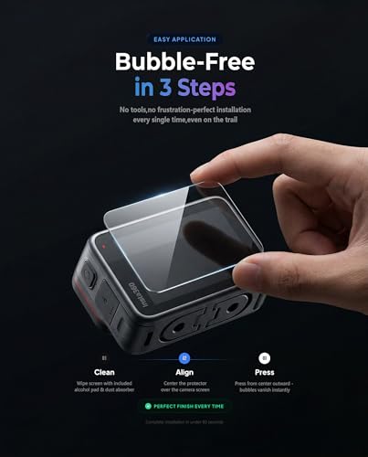 Image of iDaPro Screen Protector for Insta360 Ace Pro 2 with subscreen film,9H Glass