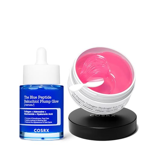 COSRX Peptide Synerge Set - Copper Peptide Serum 1.69 Fl Oz + Pink Peptide Collagen Hydrogel Eye Patch 60 Count