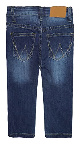 KIDSCOOL SPACE Little Boys Jeans,Elastic Band Inside Ripped Straight Fit Stretchy Soft Denim Slim Pants2