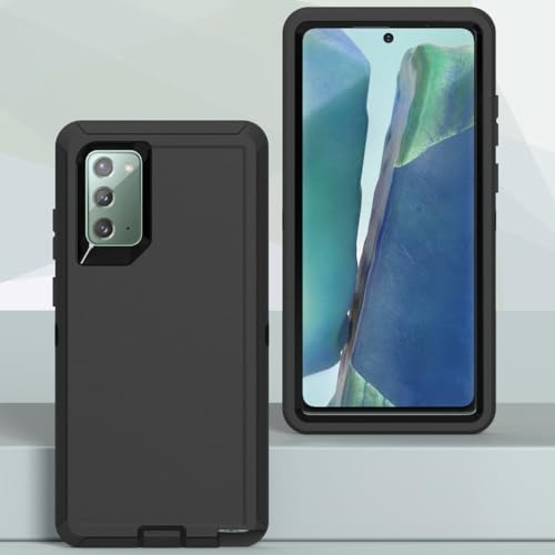 Image of Case for Galaxy Note 20, Heavy-Duty Tough Rugged Shockproof Drop Protective Cover Cases for Samsung Galaxy Note 20, Black