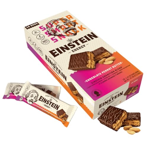 Image of Einstein Energy Wafer Protein Bars - Chocolate Peanut Butter - 18 Count | Low Sugar High Protein Bars - Protein Peanut Butter Bar - Gourmet Protein Bar - Ideal Snack for Energy and Satiety