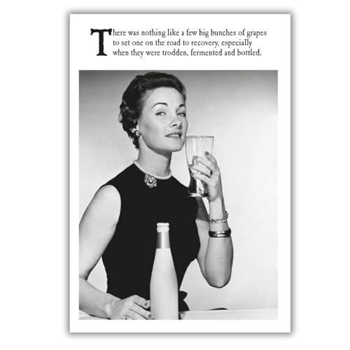 Carte de rétablissement « On the Ceiling, Get Well Soon » pour elle/petite amie, quelques gros grappes de raisins, noir et blanc