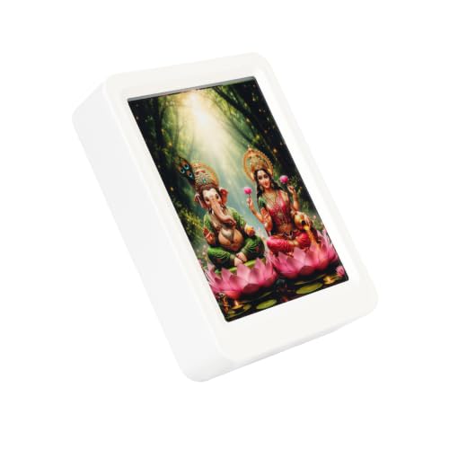 Image of Lexton 5 Inch Plug-in LED Night Light | Goddess Laxmi & Lord Ganesh Blessings | Decorative Light for Mandir, Pooja Room, Bedroom & Home Decor | Warm White