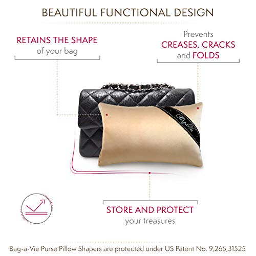 Image of Bag-a-Vie Handbag Purse Shaper Pillow - Tres Mini 7 inchx4.5 inch - Fits Chanel & More