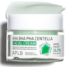 APLB AHA BHA PHA Centella Facial Cream | AHA BHA PHA CENTM 26.0% 1.86 FL.OZ/Korean Skincare, Exfoliant, Deep hydration, Revitalize for gentle and improve skin texture