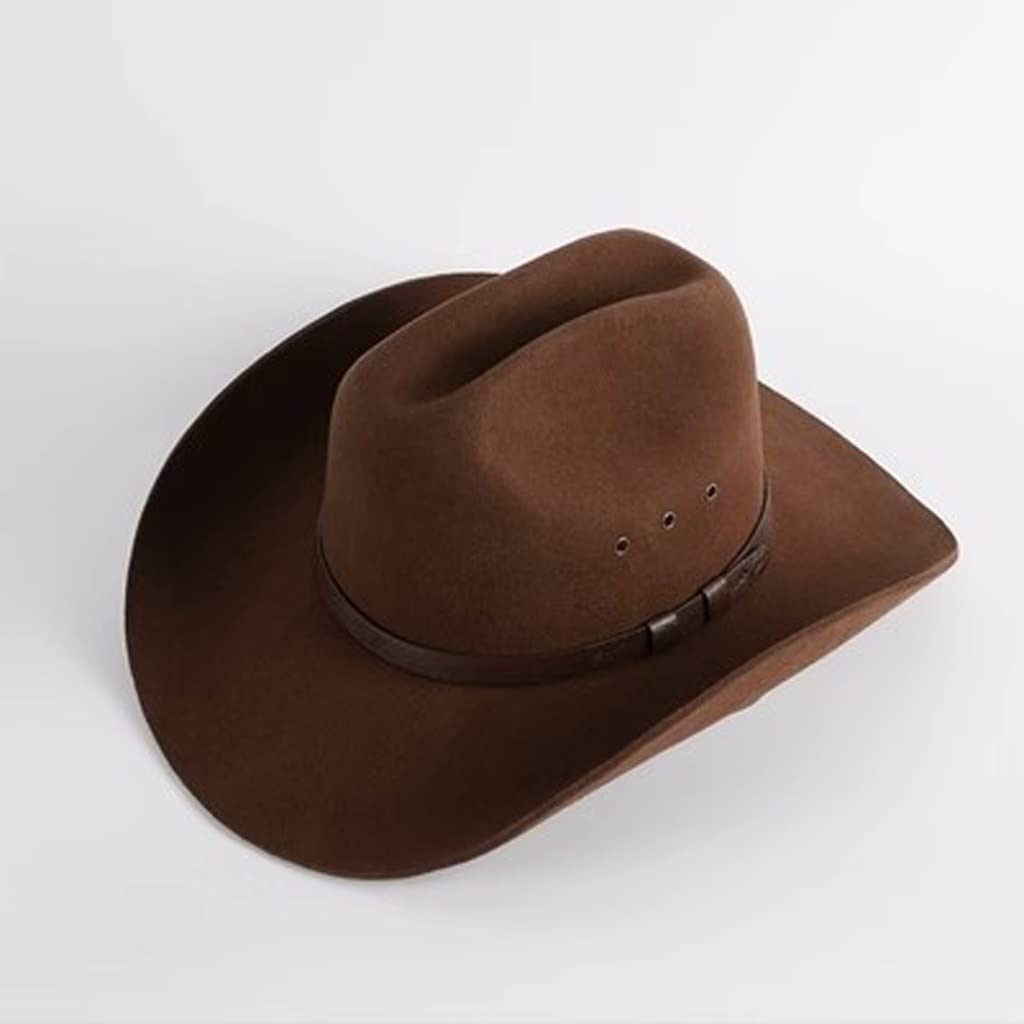 Chapeau de cowboy en laine de qualité supérieure fini Argento M