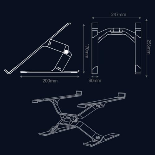 Soporte para laptop de aleación de aluminio 10-17.3 pulgadas miniatura 7