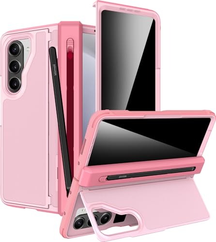 Coque Samsung Z Fold 5 anti-spy protège de la casse et des regards indiscrets rose