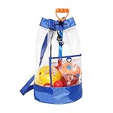 Magicbags Clear Drawstring Bucket Bag - Large Capacity Transparent Shoulder Bag,Perfect Waterproof Outdoor Clear Crossbody Backpack for Beach Travel,Yoga Fitness,School and Stadium