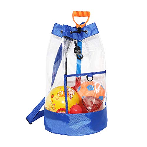 Magicbags Clear Drawstring Bucket Bag - Large Capacity Transparent Shoulder Bag,Perfect Waterproof Outdoor Clear Crossbody Backpack for Beach Travel,Yoga Fitness,School and Stadium