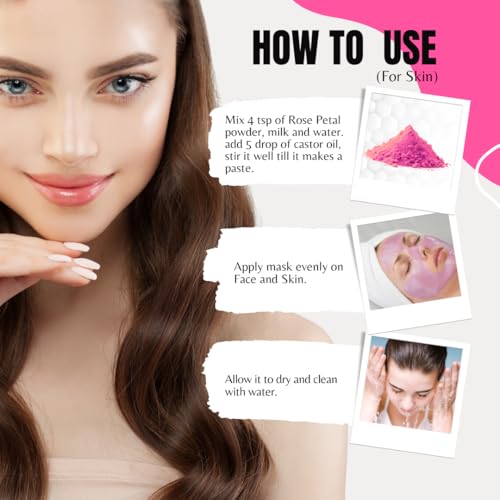 Image of Florecer Organic Rose Petal Powder For face And Skin- 100 Gram