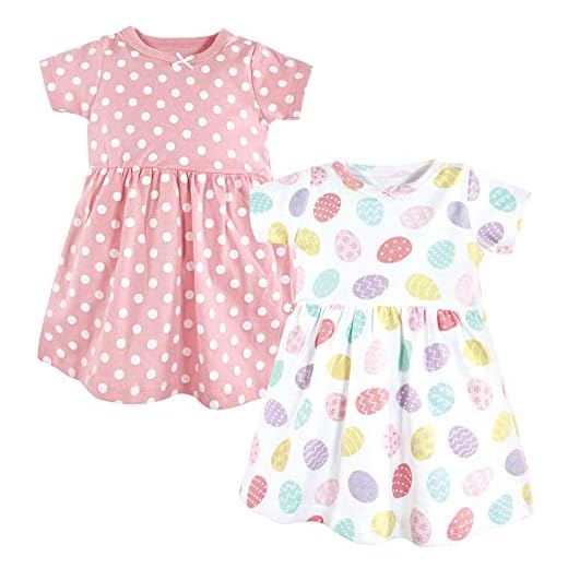 Hudson Baby Infant and Toddler Girl Cotton Dresses Easter Eggs, 18-24 Months