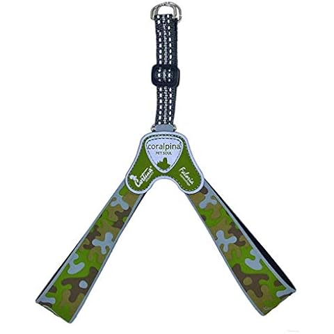 Coralpina Dog & Puppy Harnesses Italian Design & Quality Soft EcoPolymer body (Medium, Camouflage Green) Cover